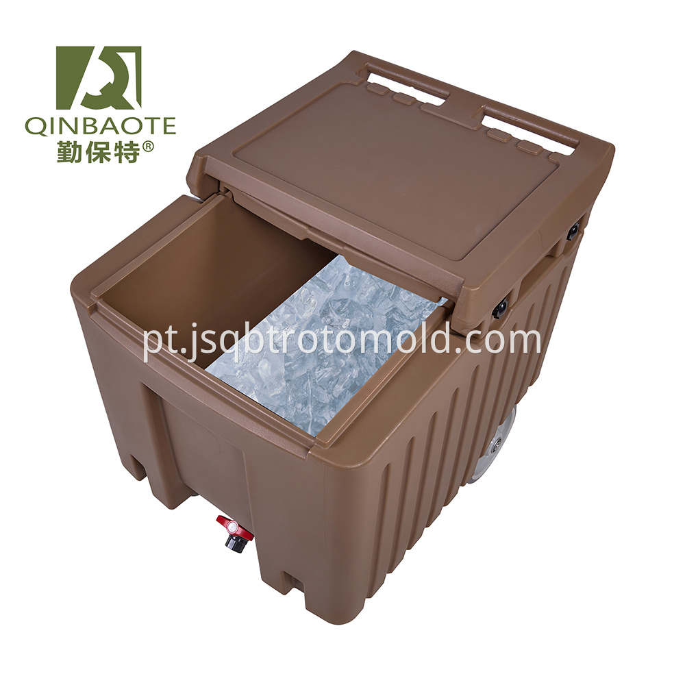 Sliding Lid Portable Ice Cart